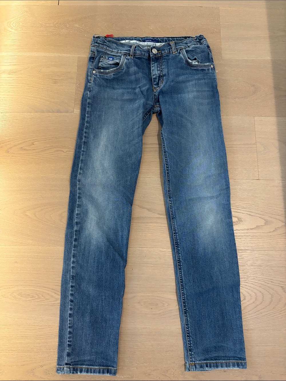Kids' Slim Stretch Jeans in Washed Blue